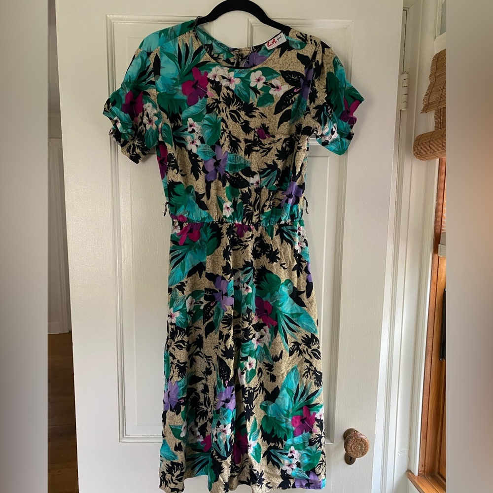 Vintage tropical dress by L.A. Gal